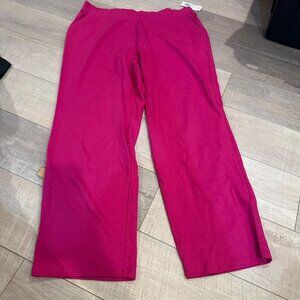 KIM ROGERS CURVY 1X WOMENS PINK PULL ON JOGGER PANTS NEW